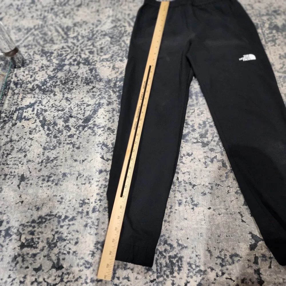 The North Face Boys Black Jogger Pants Size L 12 Elastic Waist Activewear Logo